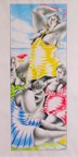 BORD DE MER-MAILLOTS DE BAIN .  N°6375 . Encre crayons de couleur 26x10cm Collectio privee